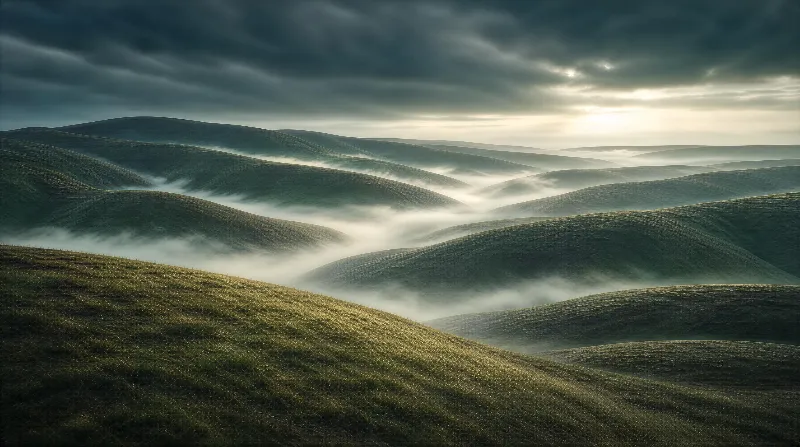 Misty Rolling Hills