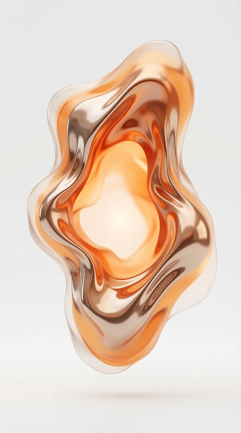 Abstract Amber Liquid Form