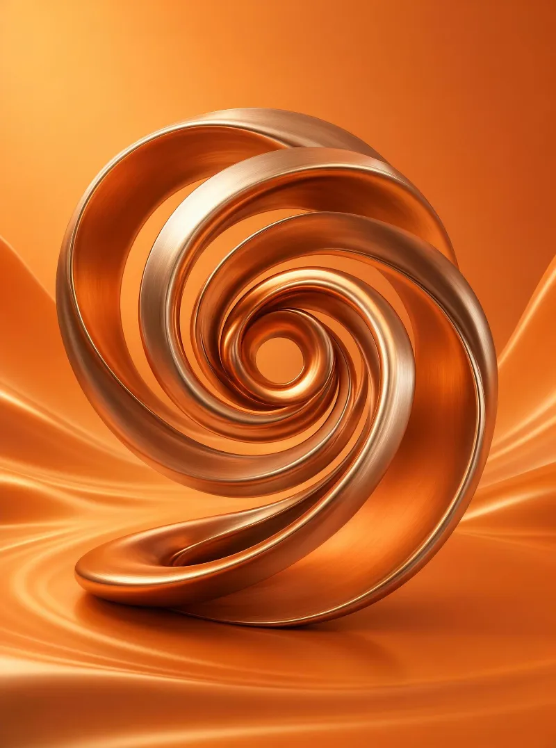 Copper Spiral Sculpture