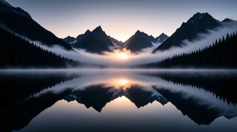 Mountain Sunrise Reflection