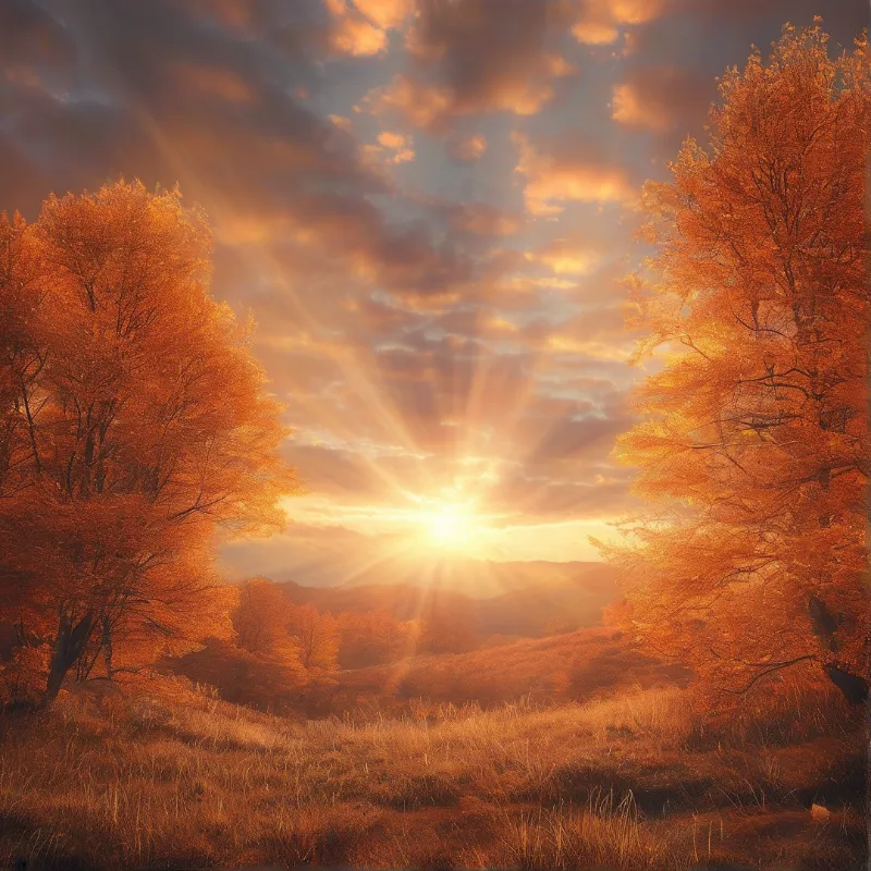 Radiant Autumn Sunset
