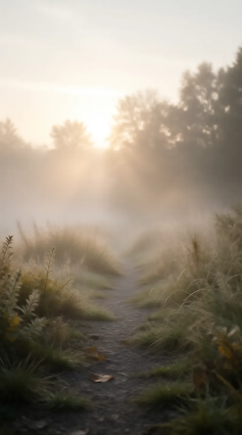 Sunrise Meadow Path Landscape