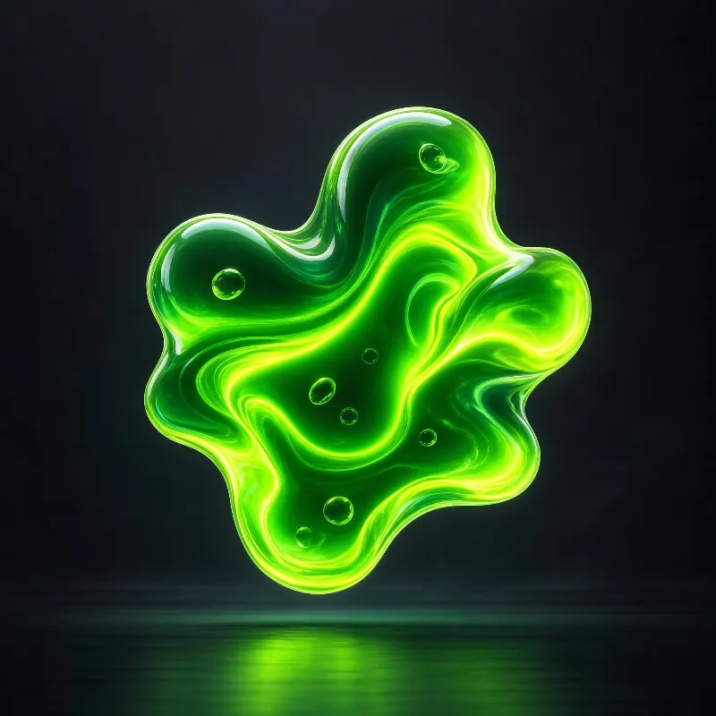 Glowing Green Amorphous Blob