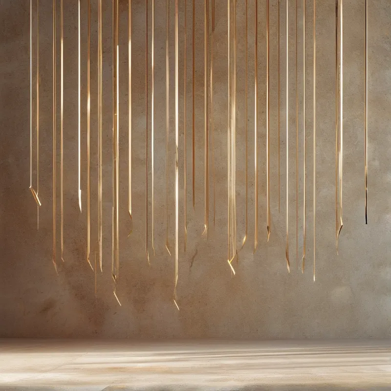 Golden Vertical Light Strips
