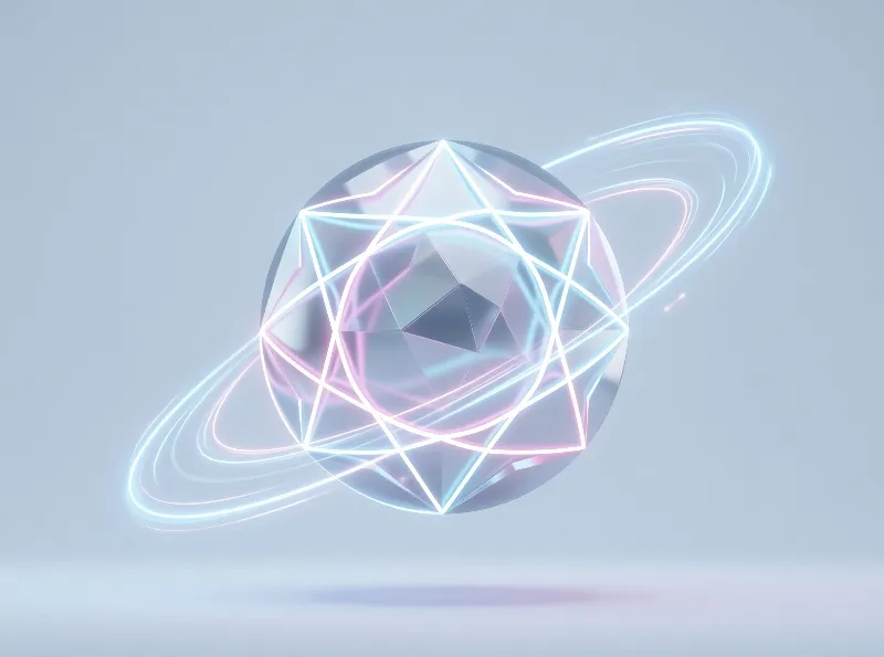 Neon Geometric Crystal Orb