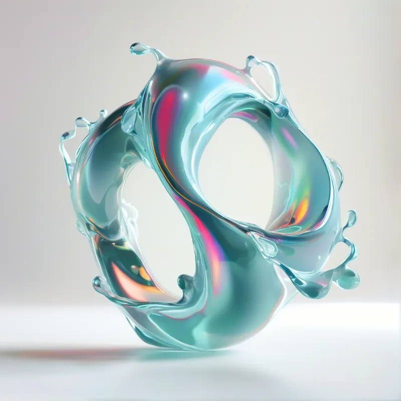 Iridescent Liquid Knot
