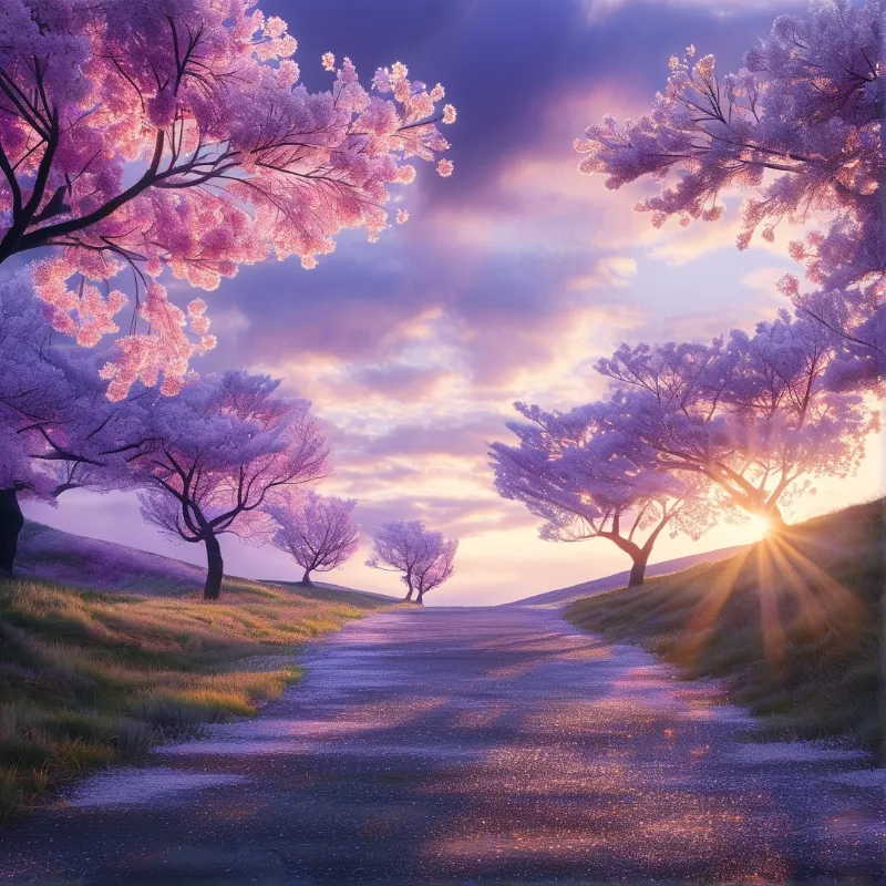Dreamy Cherry Blossom Path