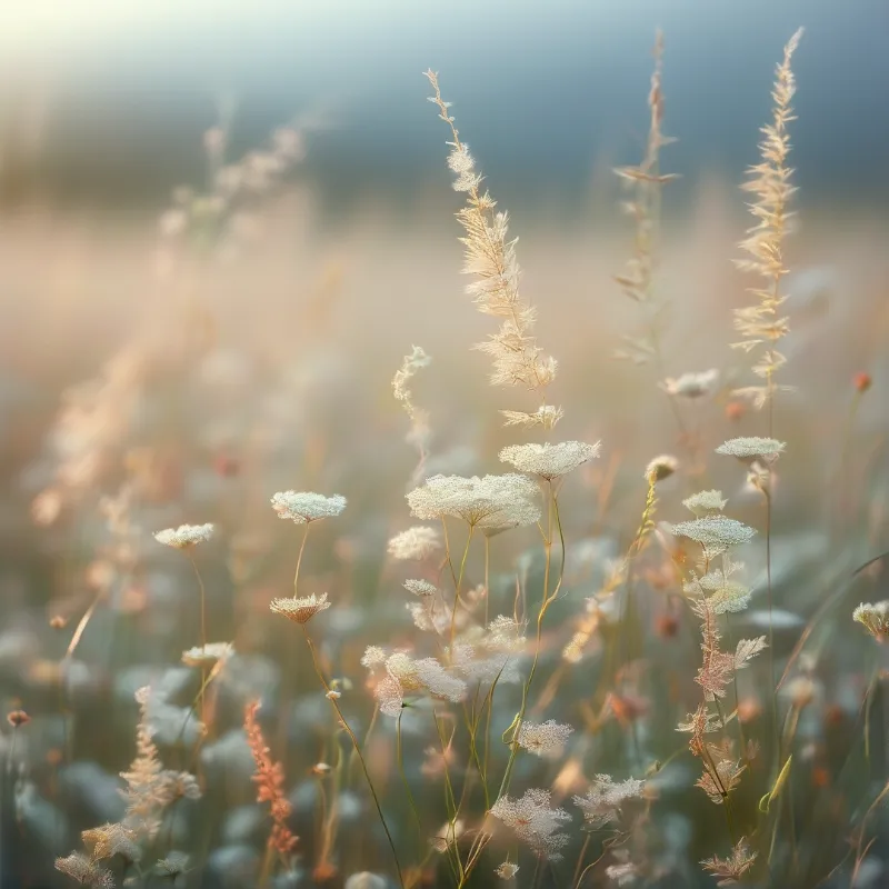 Sunlit Wildflower Field