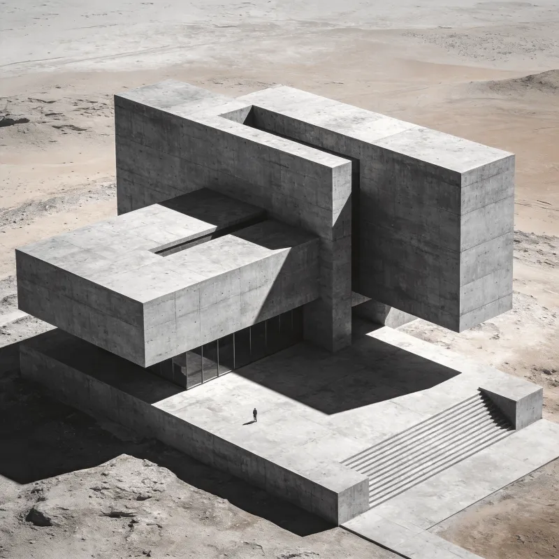 Museum in Desert Plain