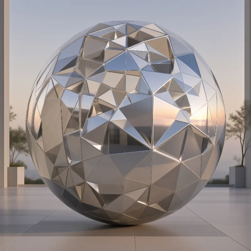 Metallic Geometric Sphere