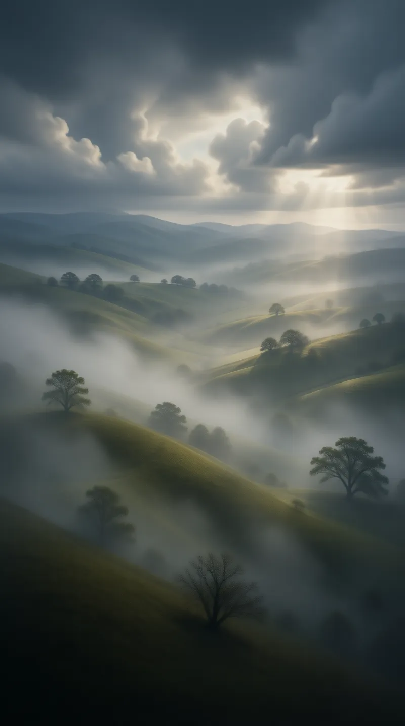 Misty Rolling Hills