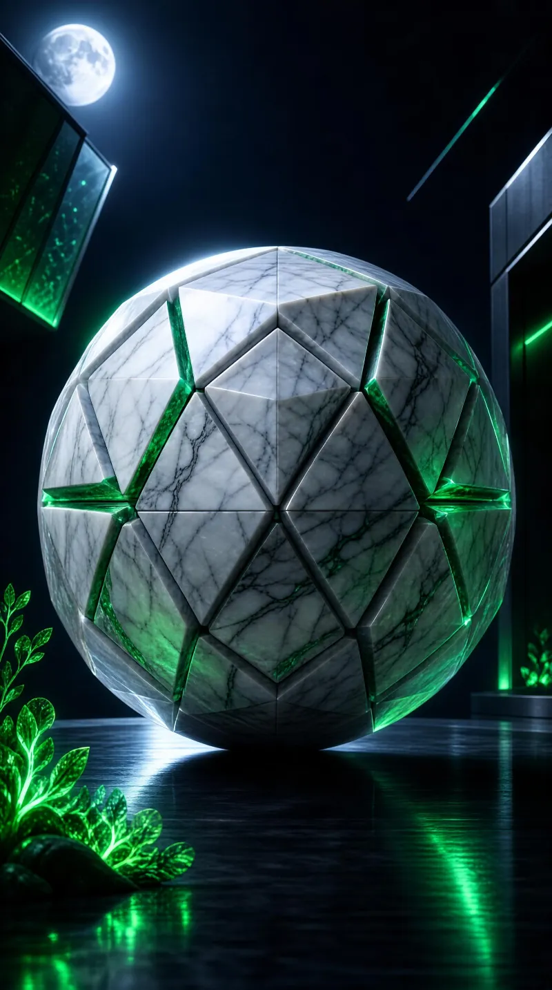 Glowing Marble Sphere
