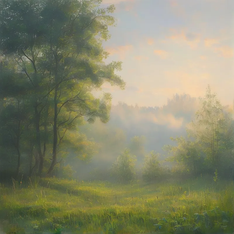 Misty Forest Morning