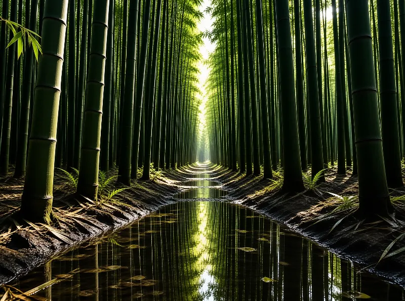 Bamboo Forest Reflection
