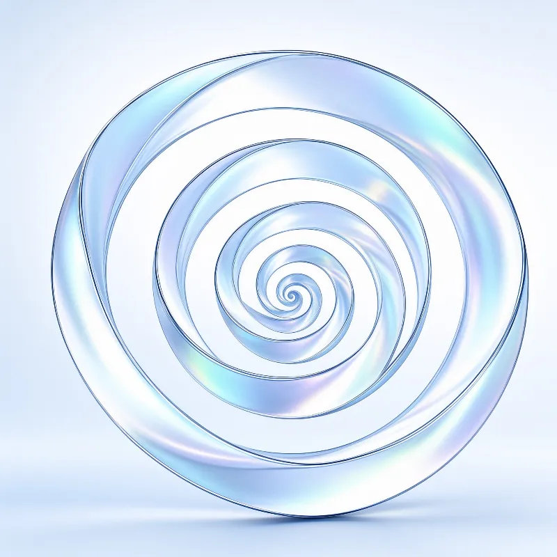 Iridescent Glass Spiral