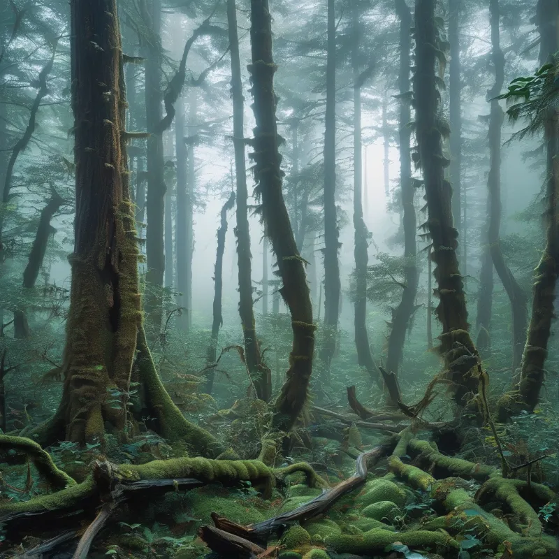 Misty Ancient Forest