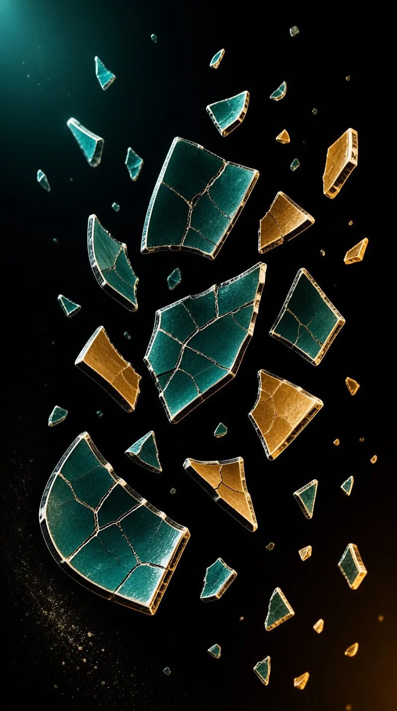 Shattered Turquoise Gold