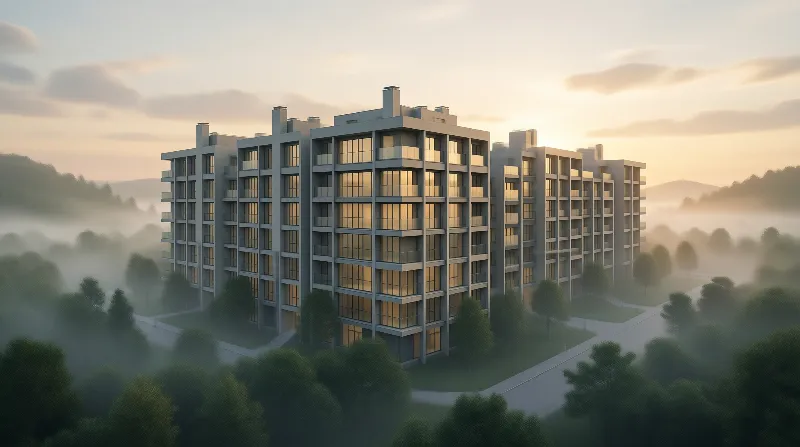 Modern Apartments in Mist