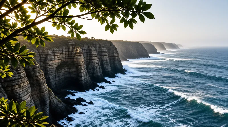 Layered Coastal Cliffs