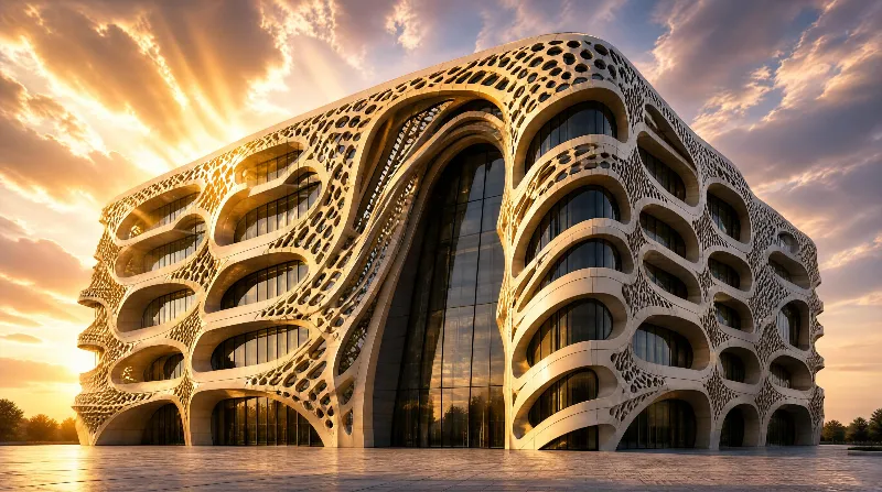 Futuristic Honeycomb Building