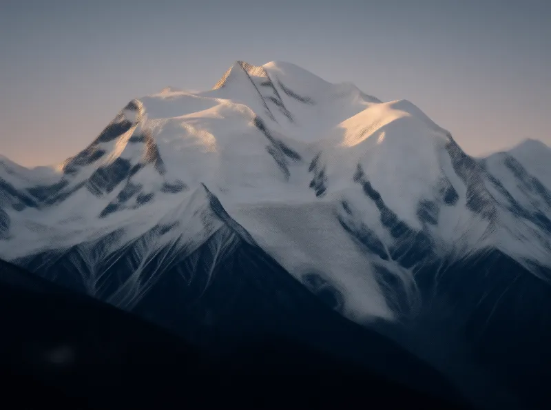 Majestic Snowy Mountain Peak