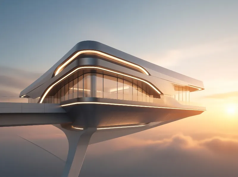 Futuristic Floating Building