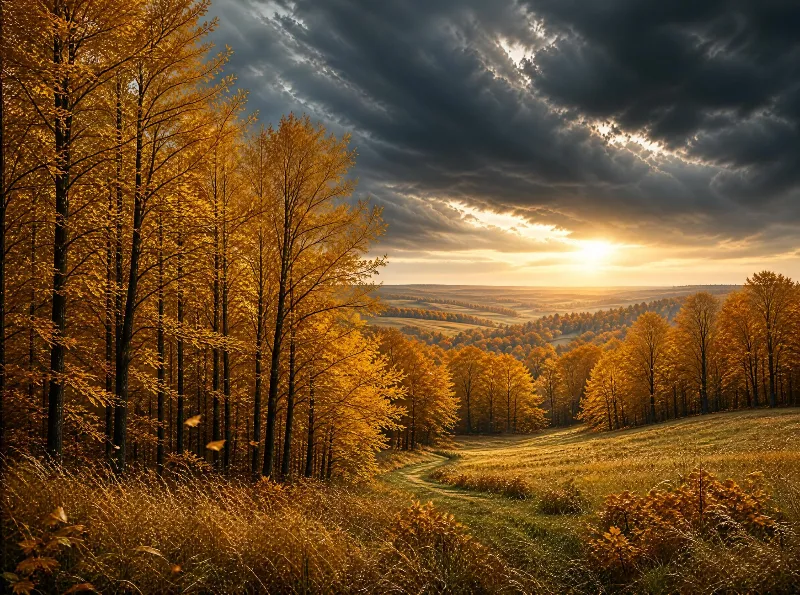 Golden Autumn Landscape