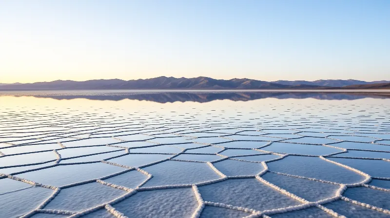 Hexagonal Salt Pans Landscape