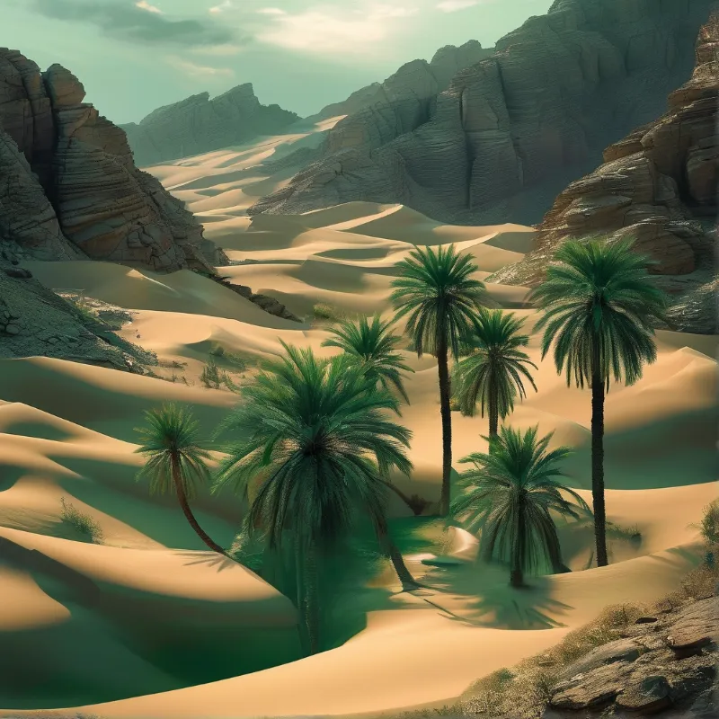 Desert Oasis Landscape