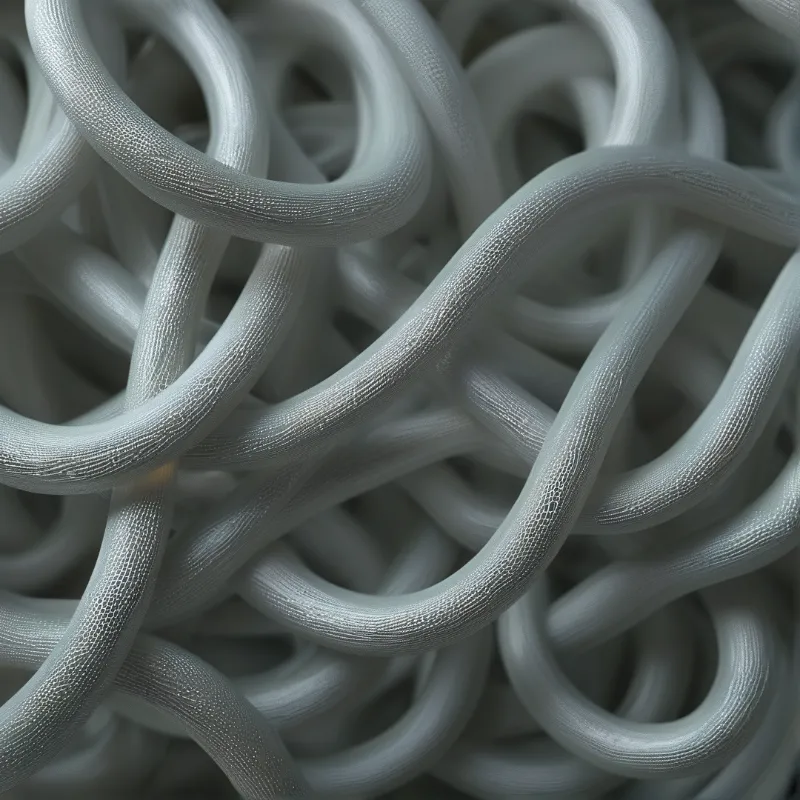 Tangled Textured Grey Tubing