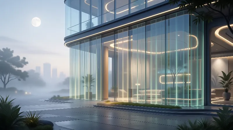 Futuristic Glass Villa