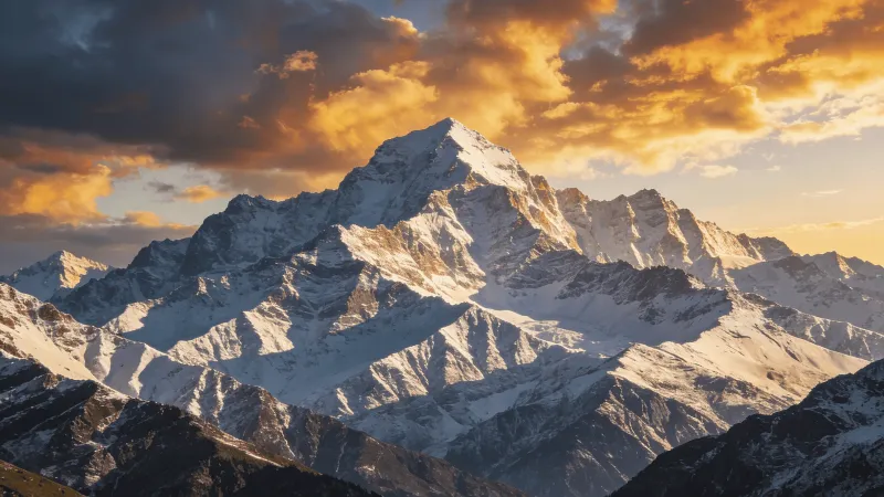 Layered Alpine Ridges in Clear Air