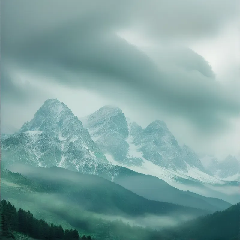 Misty Mountain Peaks