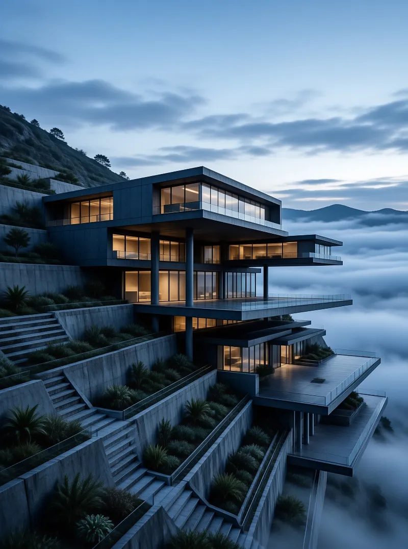 Modern Cliffside Villa