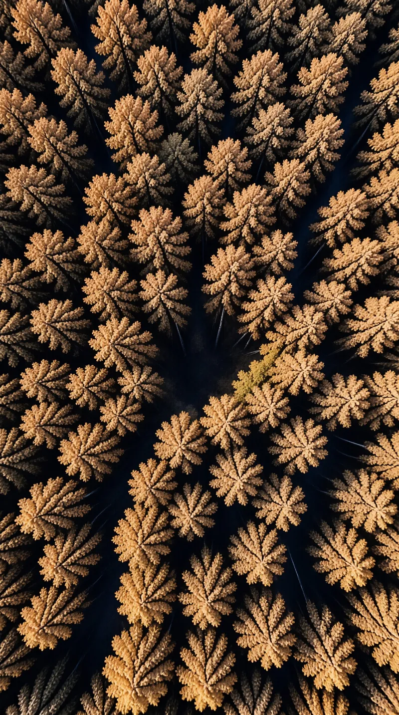 Beige branching coral-like structures arranged radially over a dark blue background