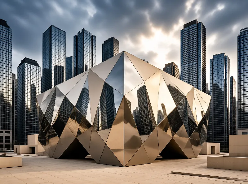Futuristic Geometric Building