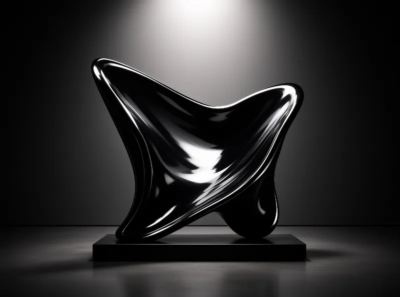 Black Abstract Sculpture