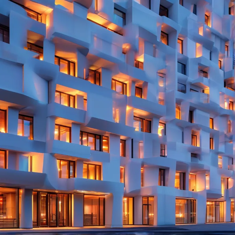 Modern Geometric Building