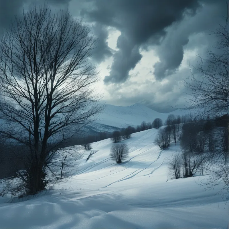 Winter Slope Landscape