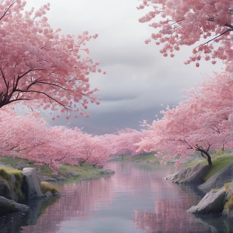 Cherry Blossom River