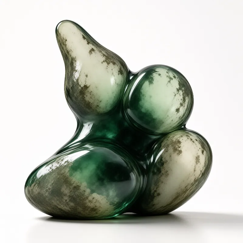 Abstract Green Glass Art