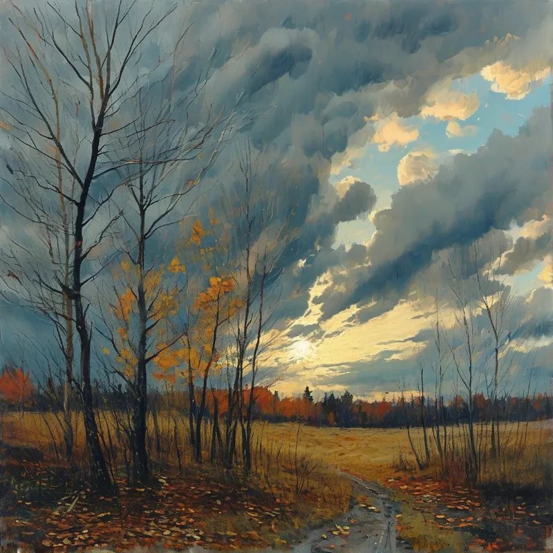 Autumn Landscape with Path