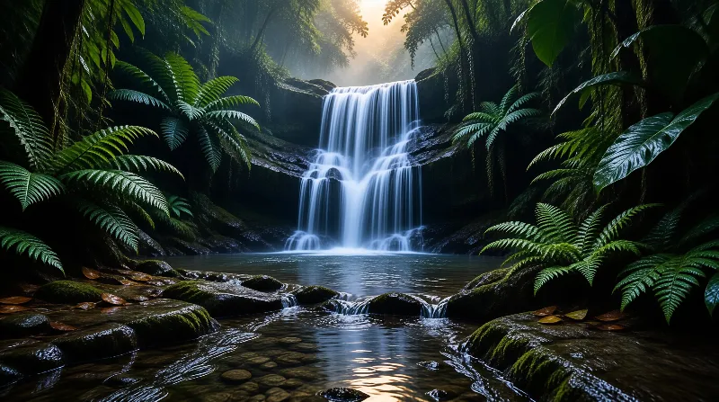 Jungle Waterfall Serenity