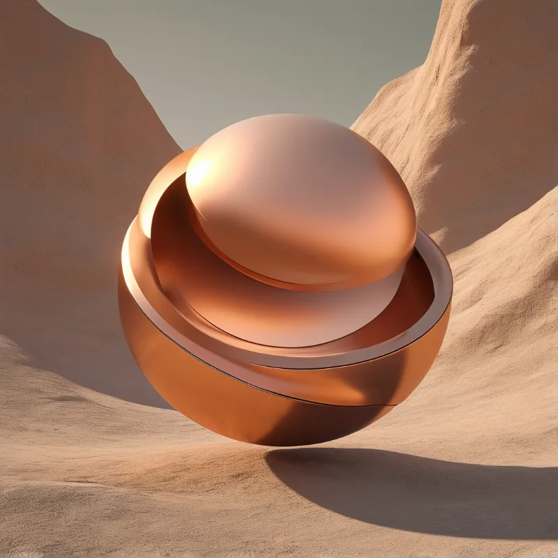 Metallic Sphere in Desert
