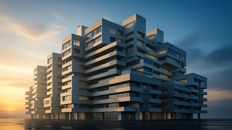 Modern Geometric Building