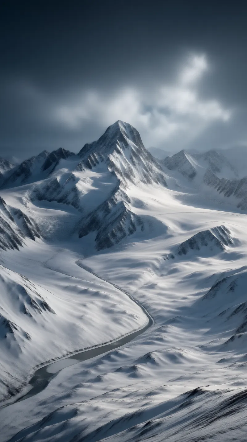 Serene Snow-Capped Peaks