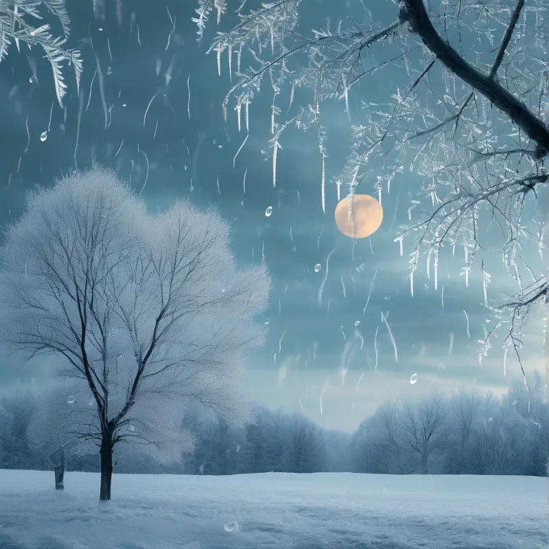 Winter Moonlit Snowfall