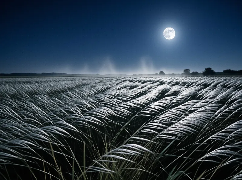 Moonlit Wheat Field