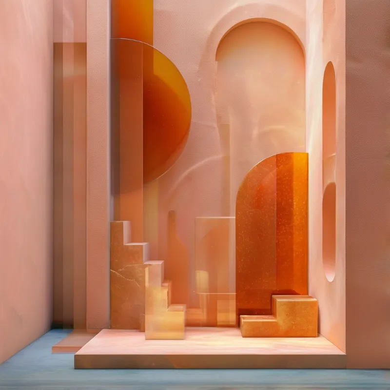 Abstract Pink Architecture