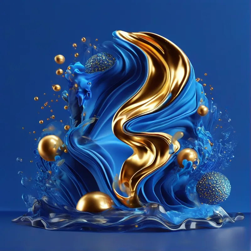 Golden S Sculpture